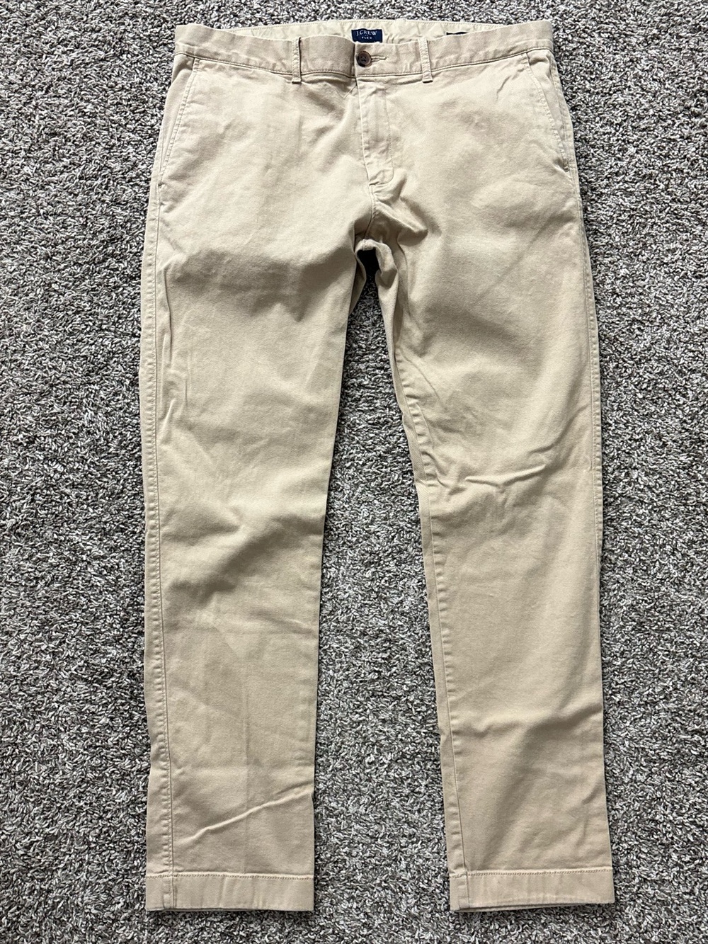 J. Crew Men Flex Slim Fit Tan Khaki Chinos Size 34X32